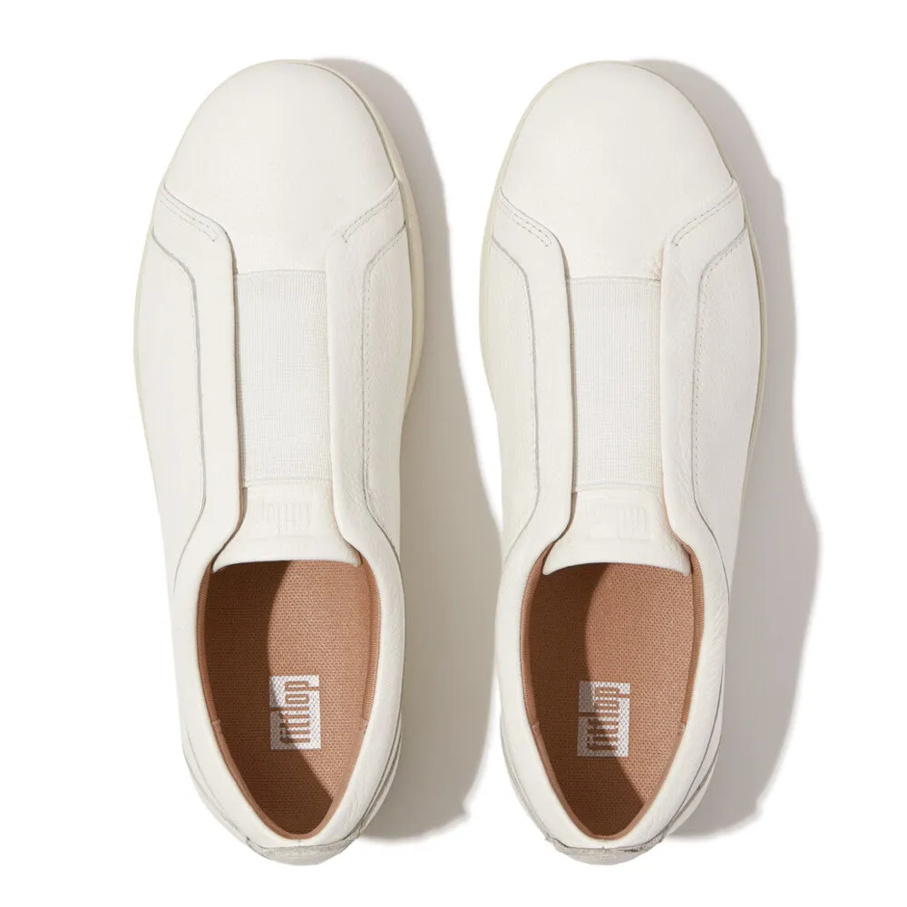 รองเท้าผ้าใบ ผู้หญิง รุ่น RALLY ELASTIC TUMBLED-LEATHER SLIP-ON TRAINERS