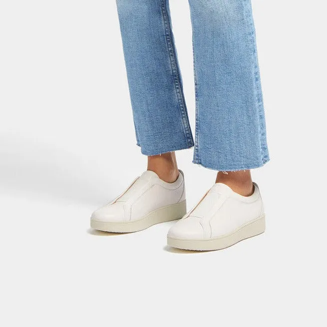 รองเท้าผ้าใบ ผู้หญิง รุ่น RALLY ELASTIC TUMBLED-LEATHER SLIP-ON TRAINERS