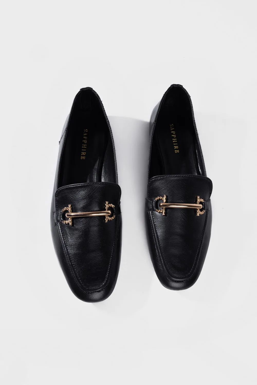Black Flats with Buckle