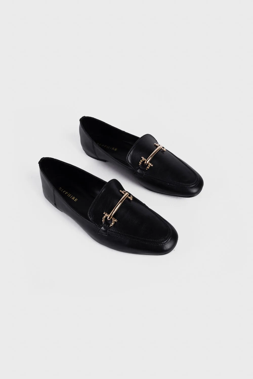 Black Flats with Buckle