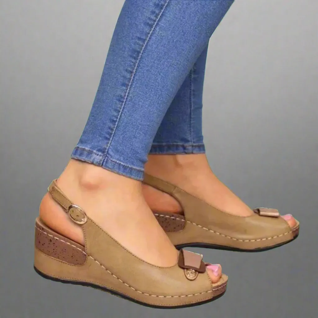Clara | Retro Wedge Sandals for Women  Comfort and Style