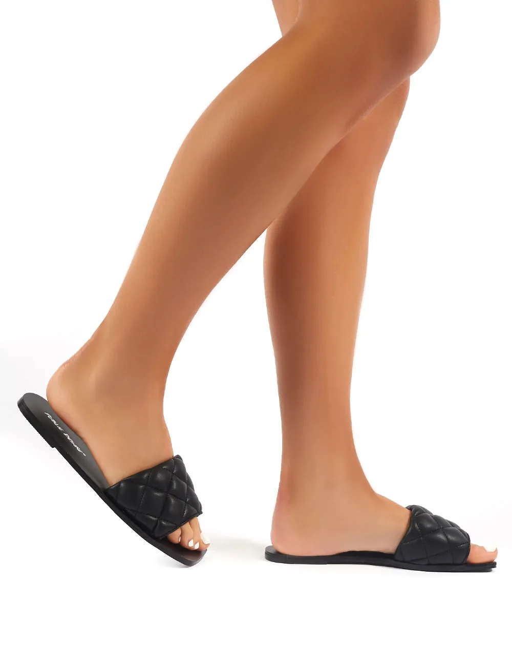 Cloud Black Wide Fit Slider Sandals