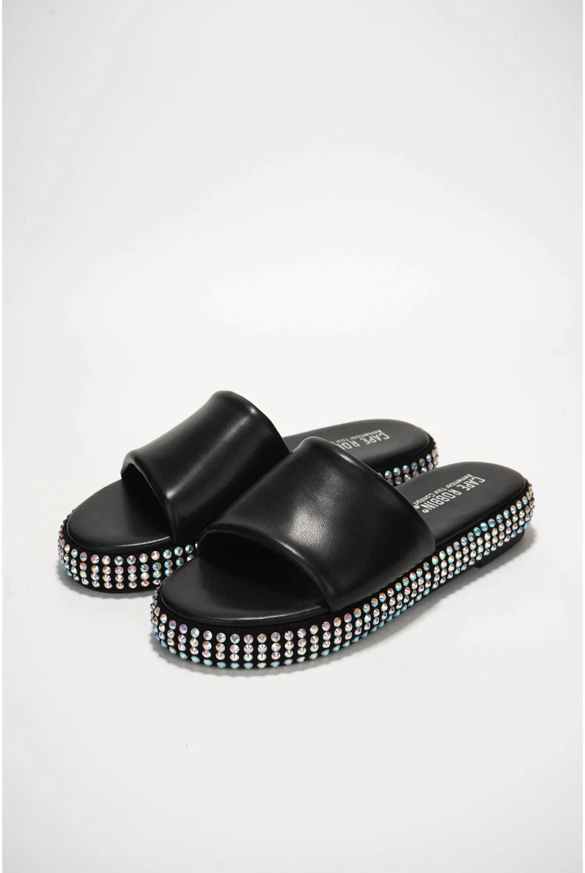 DamDam.....PU Studded Sole Sandal Slides