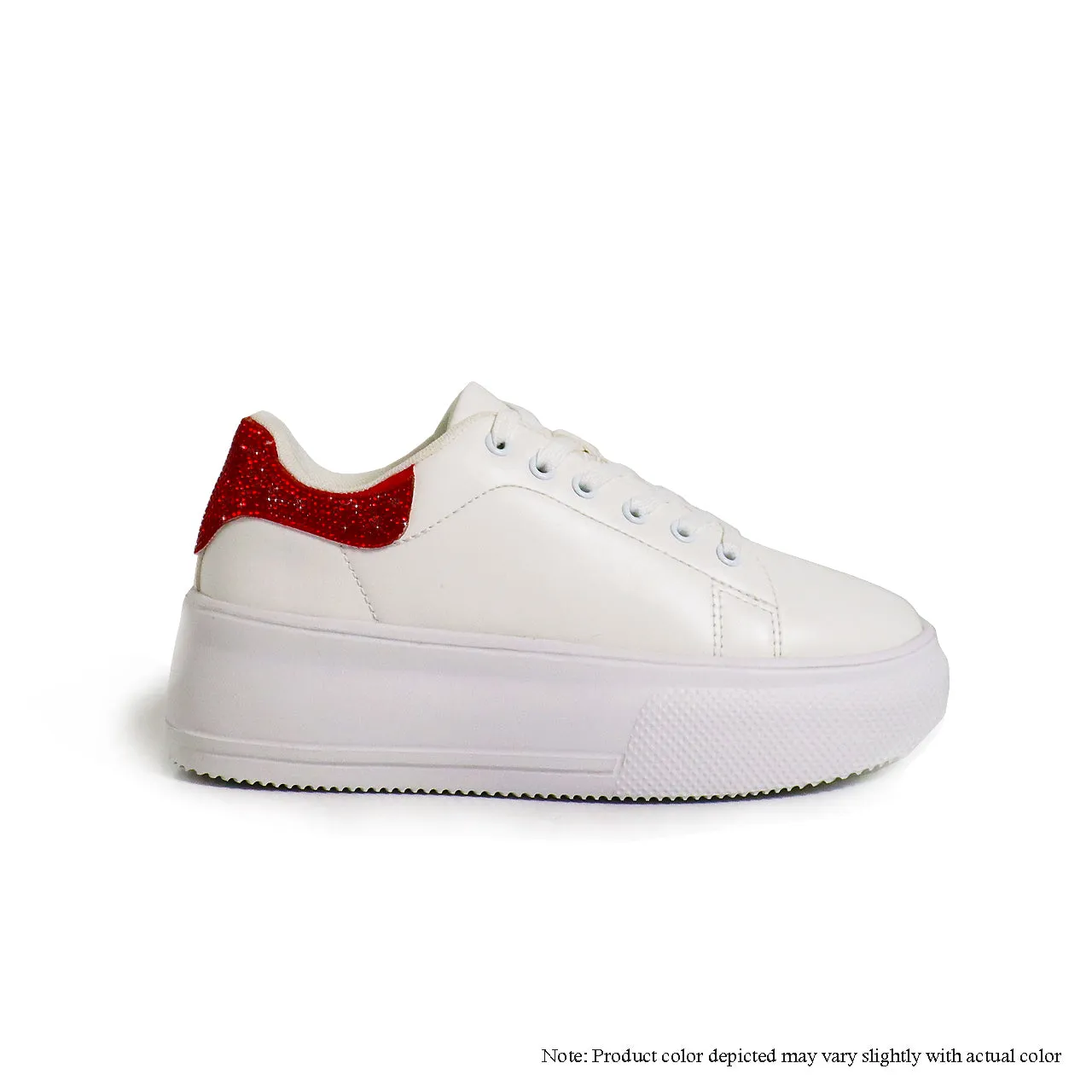 DIA-1A THICK BOTTOM SNEAKER W/ RHINSTONE - WHRD