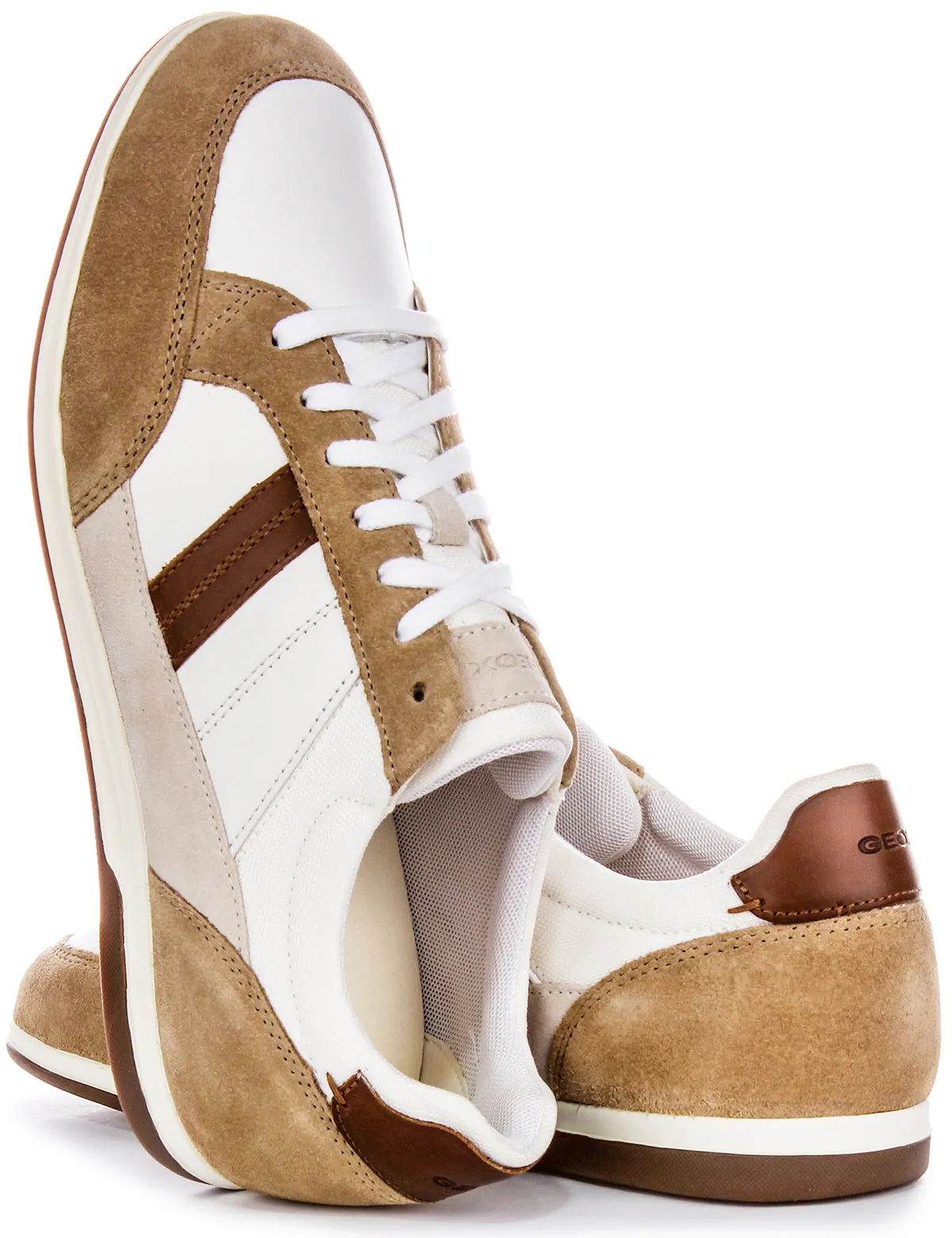 Geox U Renan A In White Brown For Men