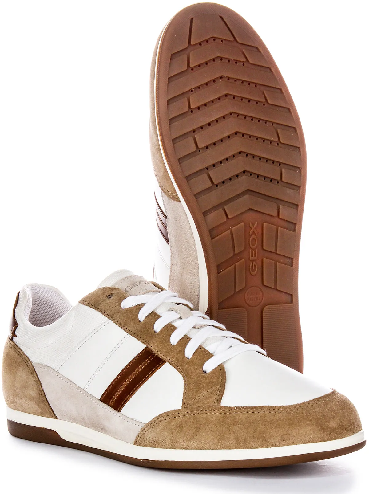 Geox U Renan A In White Brown For Men