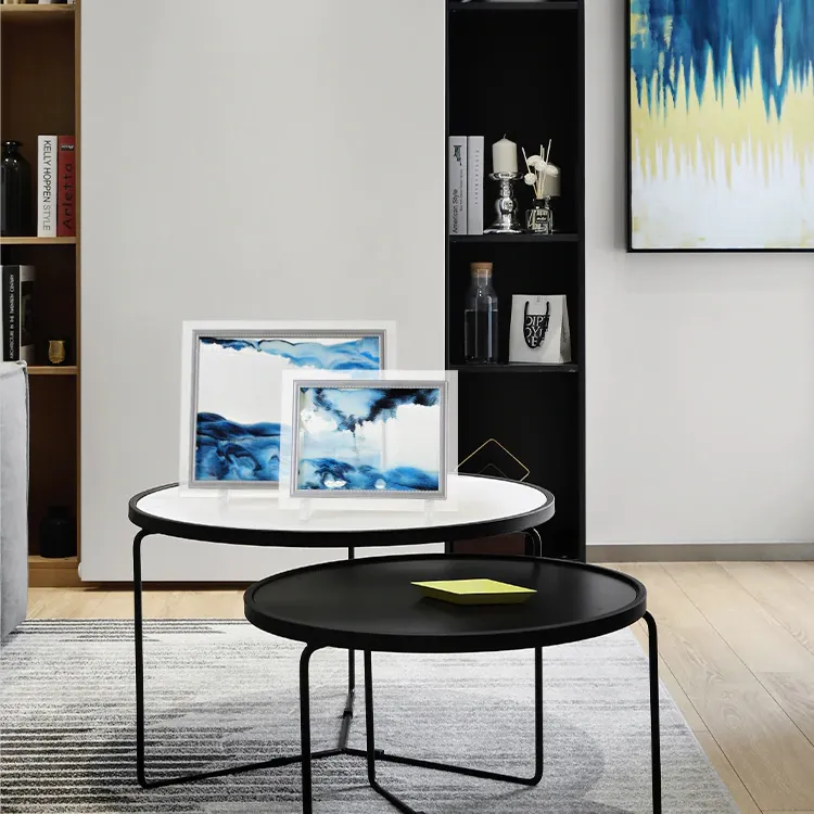 Glass dynamic quicksand frame hourglass