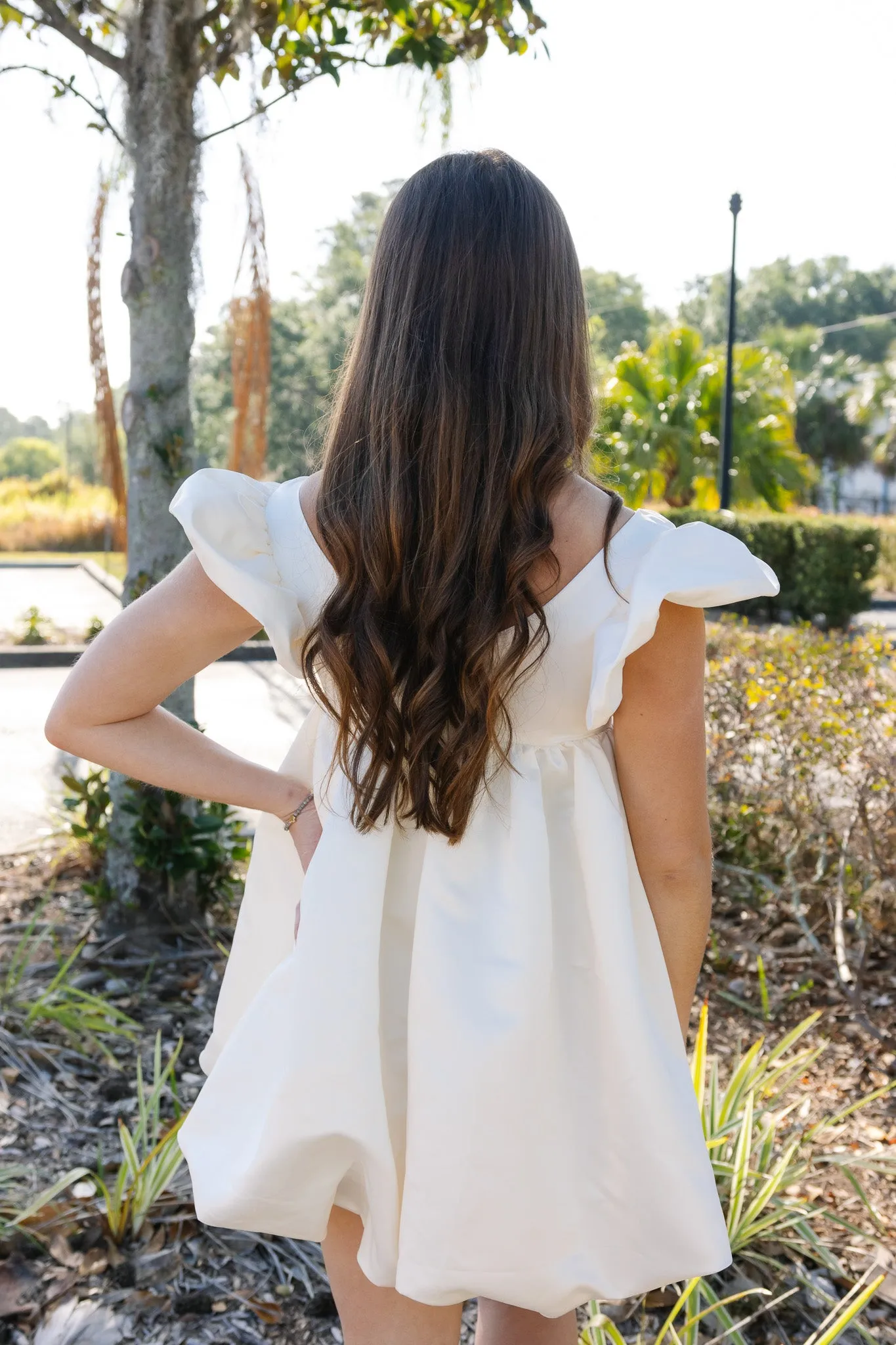 PERFECT EVENT SATIN BUBBLE DRESS