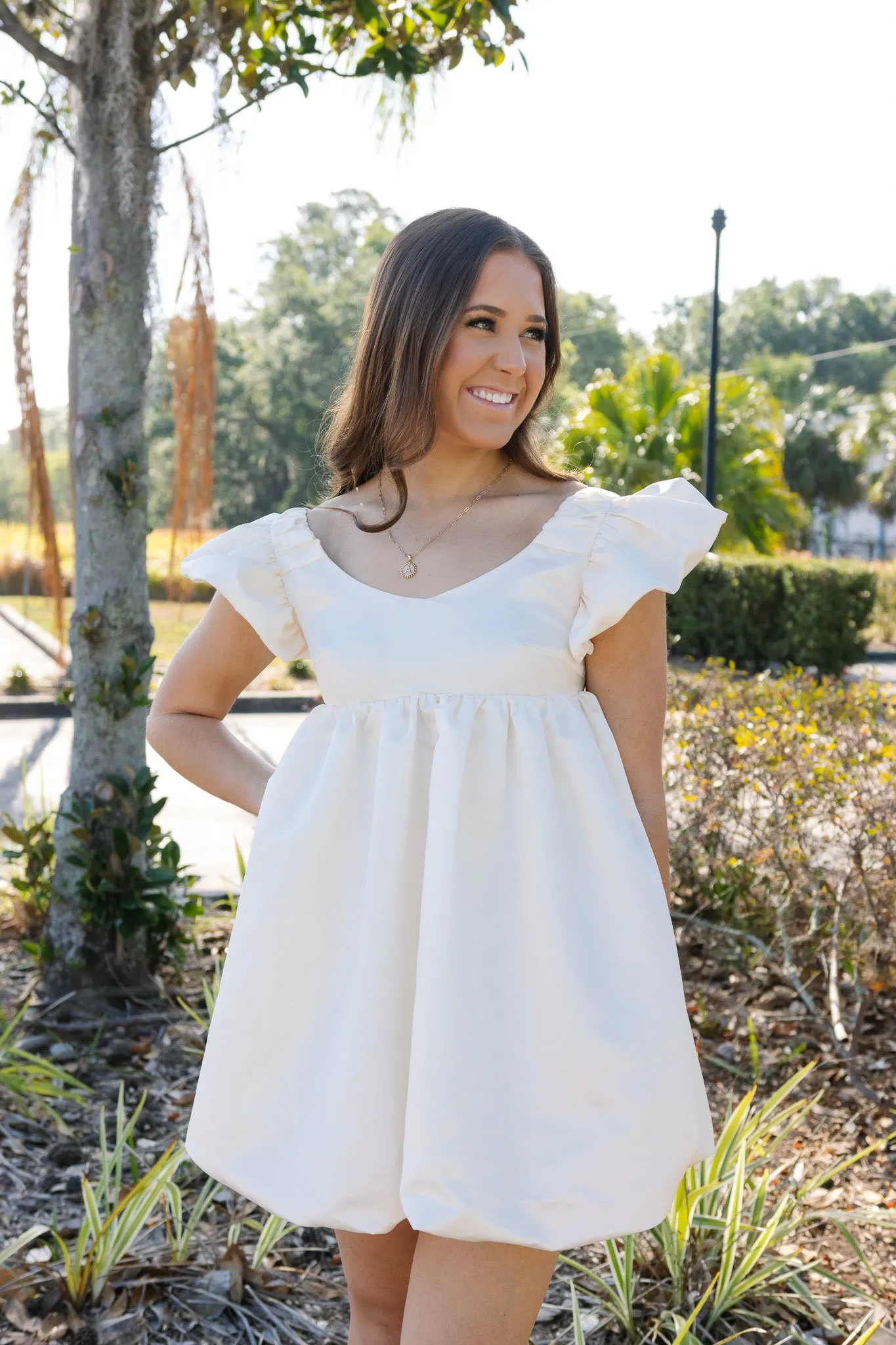 PERFECT EVENT SATIN BUBBLE DRESS
