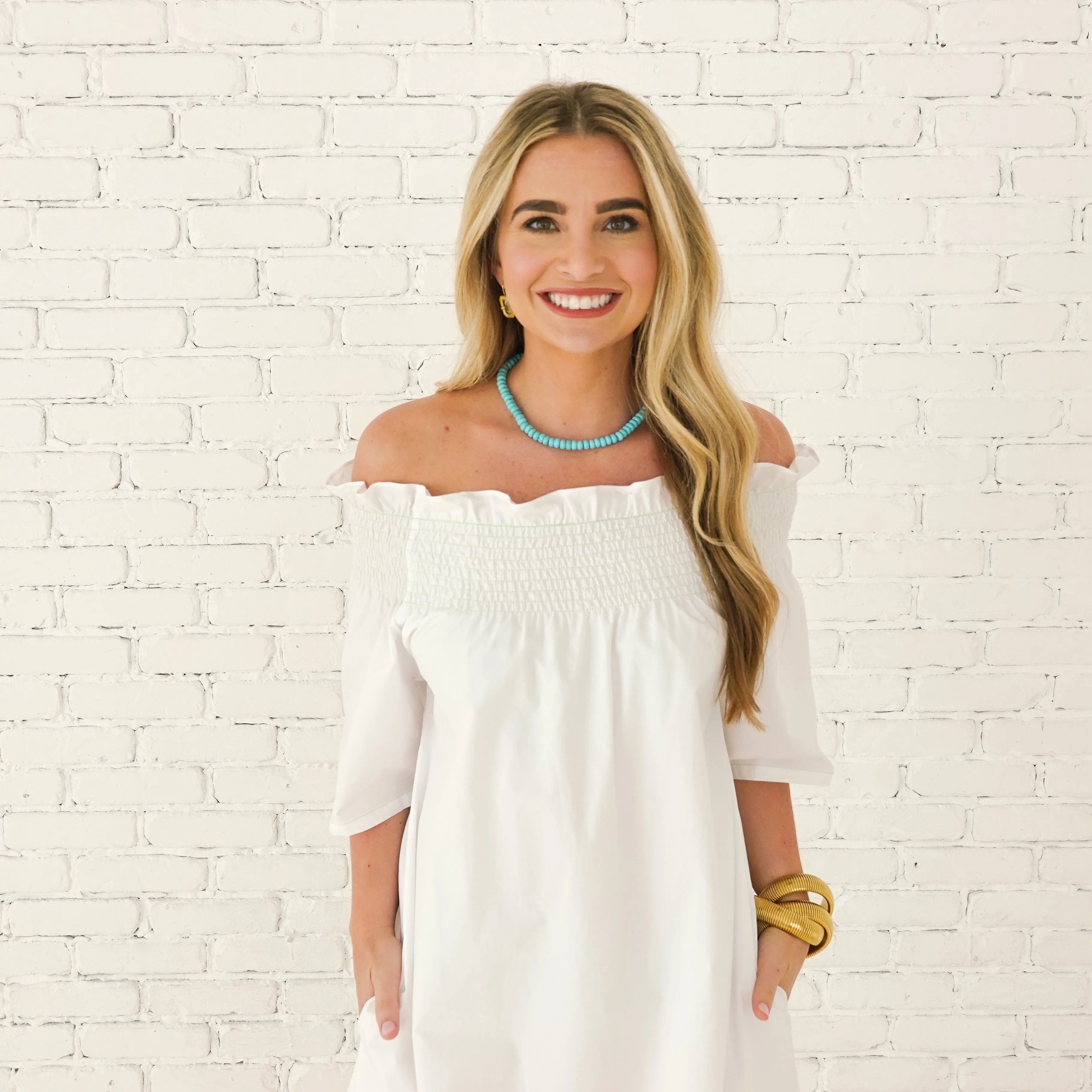 Polly Dress White