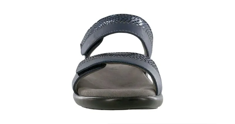 SAS Nudu Slide Leather Sandal - Navy