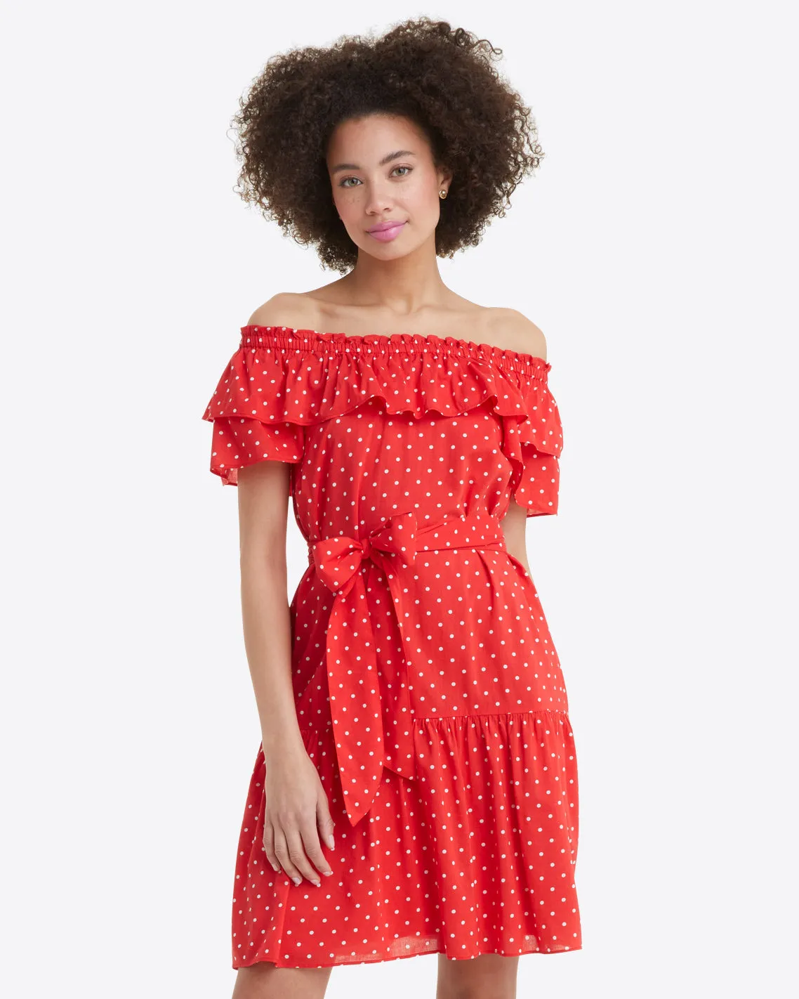 Sawyer Dress in Red Polka Dot