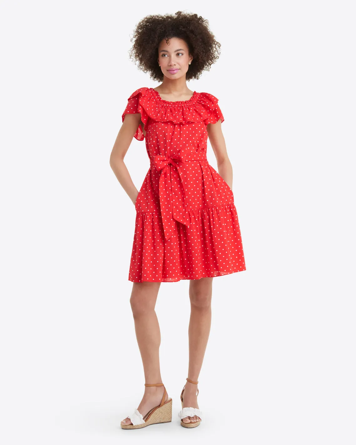 Sawyer Dress in Red Polka Dot