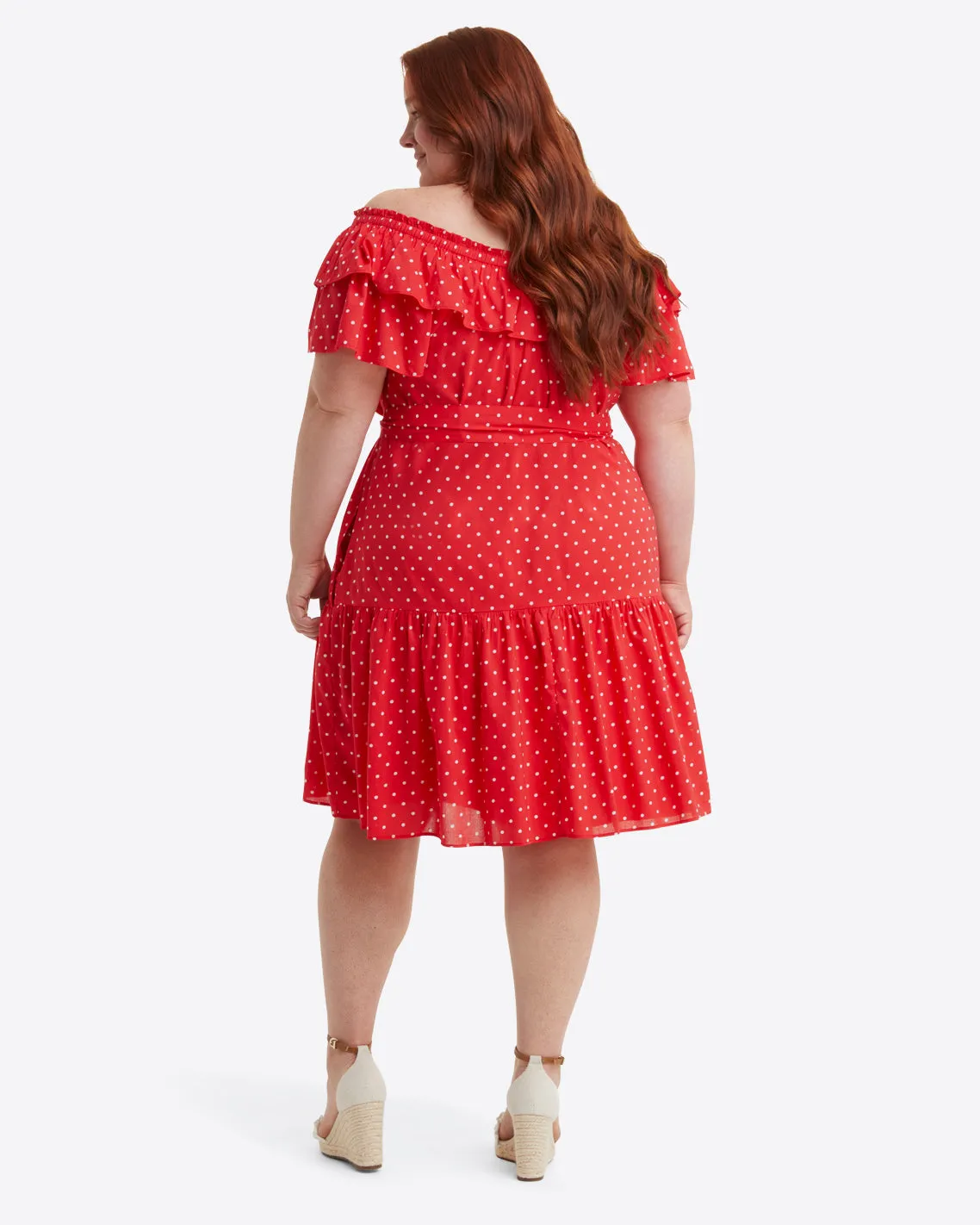 Sawyer Dress in Red Polka Dot